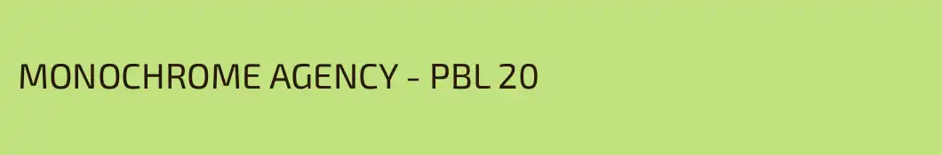 MONOCHROME AGENCY - PBL 20
